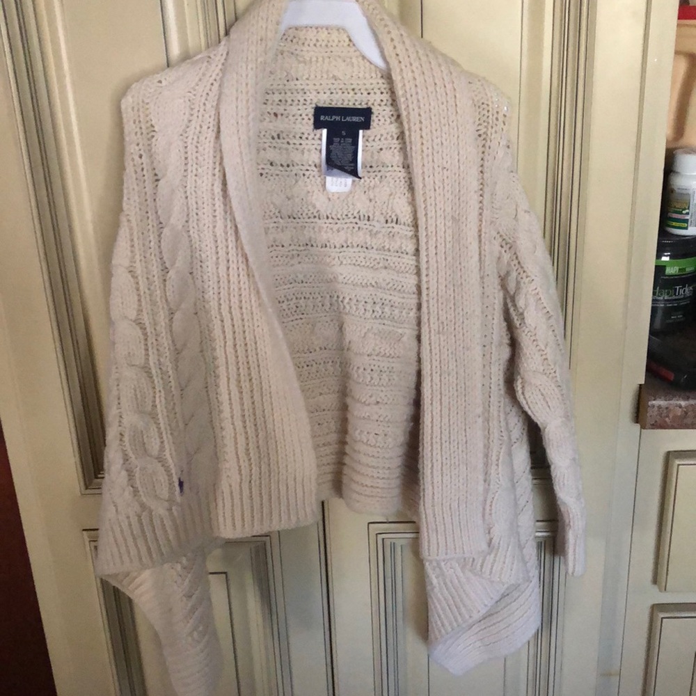 Cute Ralph Lauren cardigan. Longer on the sides